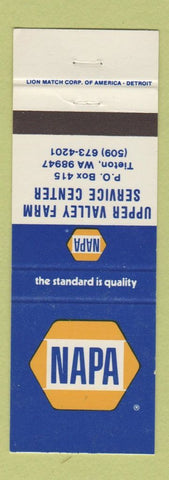 Matchbook Cover - NAPA Auto PARts Tieton WA