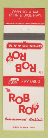 Matchbook Cover - The Rob Roy Bar Harvey IL