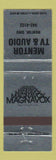 Matchbook Cover - Mentor TV Audio Magnavox Mentor OH