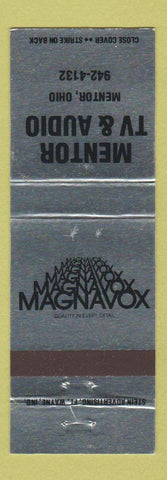 Matchbook Cover - Mentor TV Audio Magnavox Mentor OH