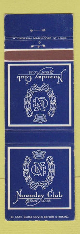 Matchbook Cover - Noonday Club St Louis MO