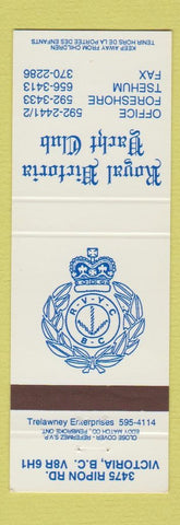 Matchbook Cover - Royal Victoria Yacht Club Victoria BC