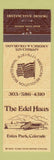 Matchbook Cover - Edel Haus Estes Park Colorado 1976