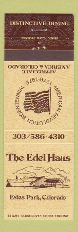 Matchbook Cover - Edel Haus Estes Park Colorado 1976