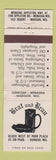 Matchbook Cover - Brat and Brau Oshkosh WI Madison Menasha