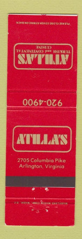 Matchbook Cover - Atilla's Turkish Restaurant Arlington VA