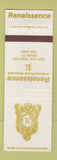 Matchbook Cover - Renaissance French Restaurant Miami FL