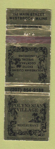 Matchbook Cover - Polynesian Village Restaurant Westbrook ME WEAR