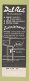 Matchbook Cover - Dal Rae Restaurant  Fullerton CA