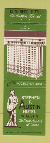 Matchbook Cover - Stephen F Austin Hotel Austin TX