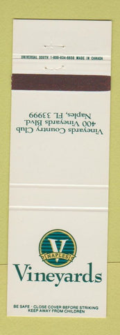 Matchbook Cover - Vineyards Country Club Naples FL