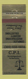 Matchbook Cover - CPI Investigations Security