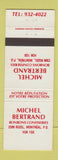 Matchbook Cover - Michel Bertrand Bonbons Confiseries Montreal QC