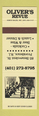 Matchbook Cover - Oliver's Revue Providence RI
