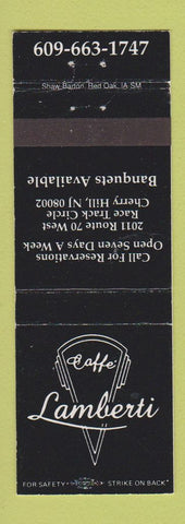 Matchbook Cover - Caffe Lamberti Cherry Hill NJ WEAR