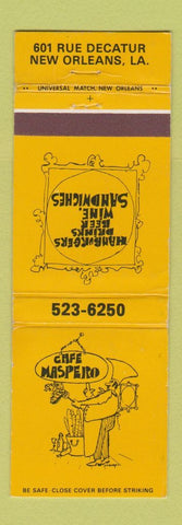 Matchbook Cover - Cafe Maspero New Orleans LA