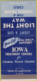 Matchbook Cover - Cerebral Palsy Treatment Iowa 30 Strike