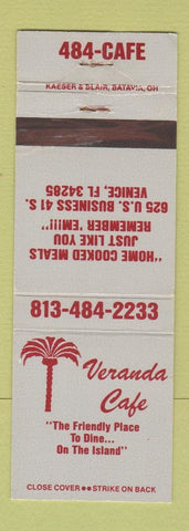 Matchbook Cover - Veranda Cafe Venice FL