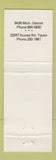 Matchbook Cover - Senate Coney Island Hot Dogs Southfield Detroit MI BLUE