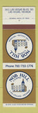 Matchbook Cover - Nob Hill Casino Las Vegas NV