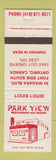 Matchbook Cover - Park View Restaurant Tavern Fort Erie South ON WEAR