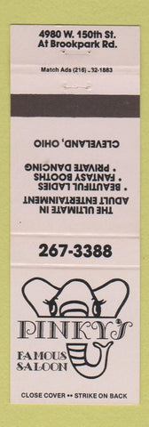 Matchbook Cover - Pinky's Famous Saloon Cleveland OH