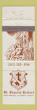 Matchbook Cover - St Francis Retreat Oak Brook IL Religious