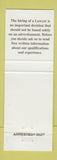 Matchbook Cover - Kevin Garbowit Lawyer Boca Raton FL DUI Criminal