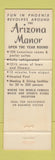 Matchbook Cover - Arizona Manor Hotel Phoenix AZ