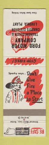 Matchbook Cover - Ford Motor Company Transmission Chassis Livonia MI Plant
