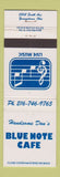 Matchbook Cover - Handsome Dan's Blue Note Cafe Youngstown OH WEAR