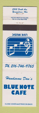 Matchbook Cover - Handsome Dan's Blue Note Cafe Youngstown OH WEAR