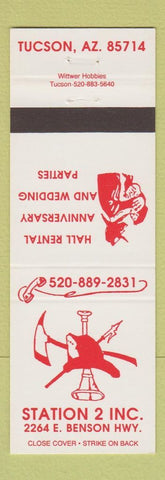 Matchbook Cover - Station 2 Inc Tucson AZ