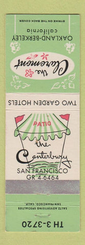 Matchbook Cover - The Claremont Oakland Berkeley CA Canterbury San Francisco