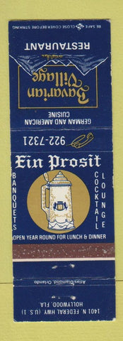 Matchbook Cover - Bavarian Village Restaurant Hollywood FL WEAR