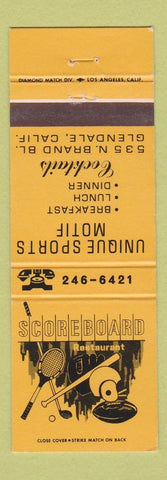 Matchbook Cover - Scoreboard Restaurant Glendale CA