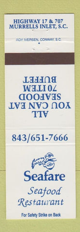 Matchbook Cover - Seafare Seafood Restaurant Murrells Inlet SC