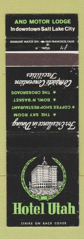 Matchbook Cover - Hotel Utah Salt Lake City UT WEAR