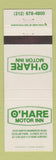 Matchbook Cover - O'Hare Motor Inn Schiller Park IL