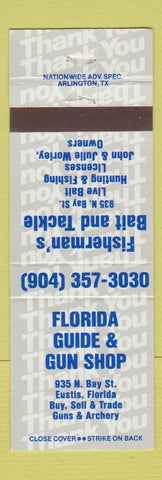 Matchbook Cover - Florida Guide & Gun Shop Eustis FL fishing
