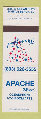 Matchbook Cover - Apache Motel Myrtle Beach SC