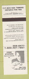 Matchbook Cover - Crime Stoppers Timmins ON