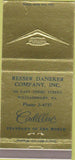 Matchbook Cover - Reeser Daneker Cadillac Williamsport PA 30 Strike