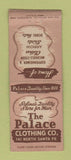 Matchbook Cover - Palace Clothing Store Salina KS BOBTAIL
