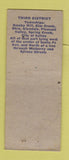 Matchbook Cover - WB Hancock Commissioner Saline County KS Salina WEAR BOBTAIL