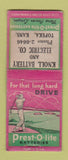 Matchbook Cover - Prest O Lite Batteries Knoll Electric Topeka KS WORN BOBTAIL
