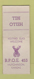 Matchbook Cover - Elks Lodge Hutchinson KS BOBTAIL