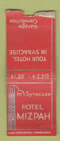 Matchbook Cover - Hotel Mizpah Syracuse NY deco WEAR BOBTAIL