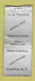 Matchbook Cover - Hotel Camillus Jack Thorpe NY WEAR BOBTAIL