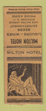 Matchbook Cover - Milton Hotel Syracuse NY girlie WEAR BOBTAIL